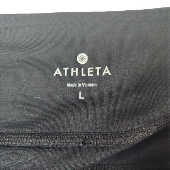 Athleta Leggings Sz Large Balance Black Capri Leggings Ruched - Picture 6 of 8